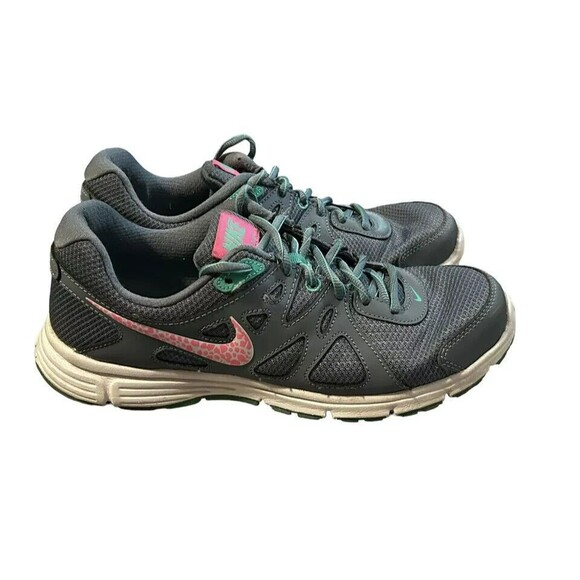 Nike Revolution 2 Graphite Pink Mint Size 8 Women’s Sneakers Athletic - Picture 4 of 8